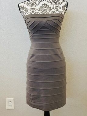 BCBGMAXAZRIA Misty Morning Strapless Banded Bandage Dress